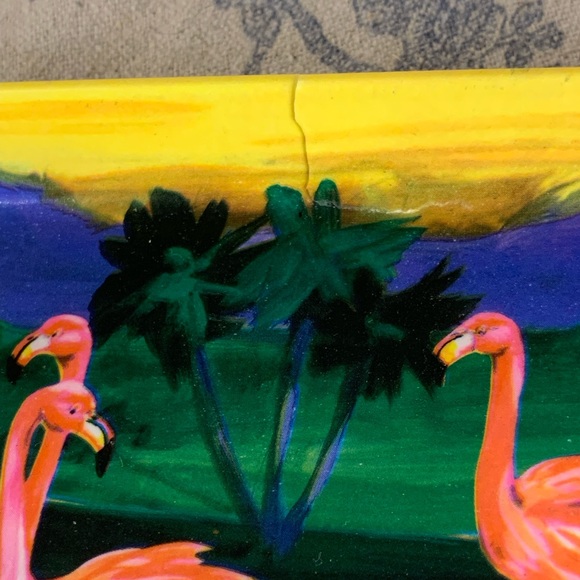 VTG 15" Long Flamingo Tray Platter - Picture 4 of 9